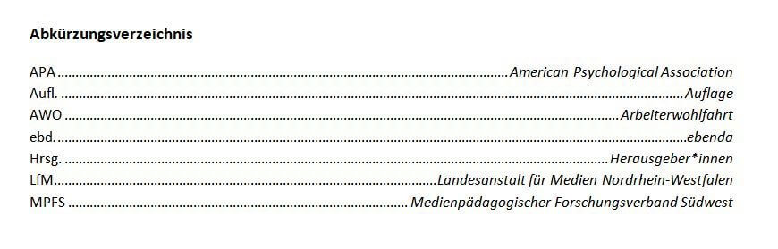 Abk Rzungsverzeichnis In Word Erstellen So Geht S